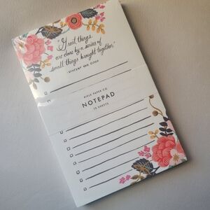 Rifle Paper Co. Notepad ~ NWT ~ Van Gogh Quote ~ Floral Design Checklist 75 pgs